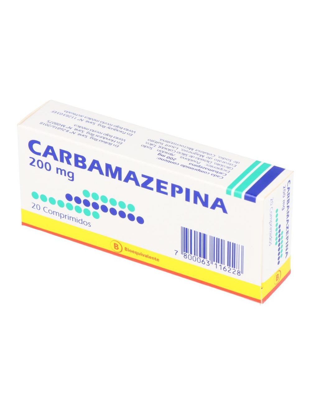 CARBAMAZEPINA 200 MG 20 COMPRIMIDOS BIOEQUIVALENTE MINTLAB