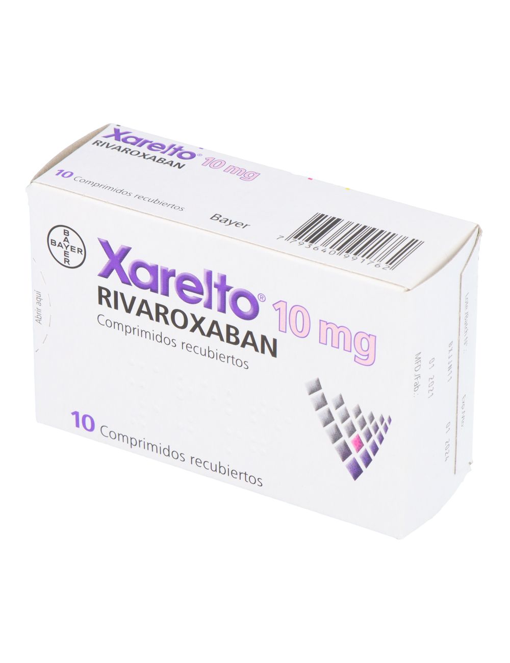 RIVAROXABAN XARELTO 10 MG 10 COMPRIMIDOS RECUBIERTOS BAYER CENABAST