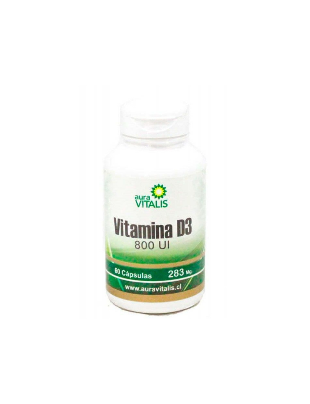 VITAMINA D3 800 UI 283 MG X 60 CAPSULAS AURAVITALIS