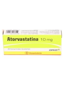 ATORVASTATINA 10 MG 30 COMPRIMIDOS RECUBIERTOS BIOEQUIVALENTE OPKO