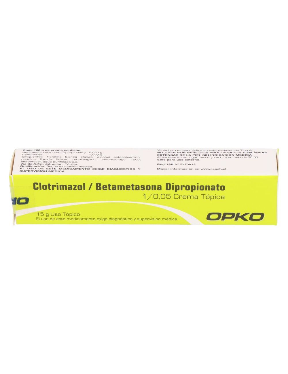 CLOTRIMAZOL/BETAMETASONA DIPROPIONATO 1/0.05 CREMA TOPICA 15G OPKO