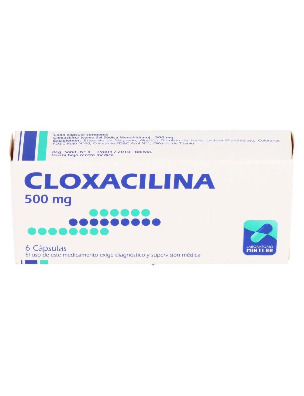 CLOXACILINA 500MG 6 CAPSULAS LAB MINTLAB