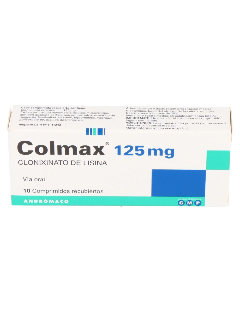 Clonixinato De Lisina Colmax Mg Comprimidos Andromaco