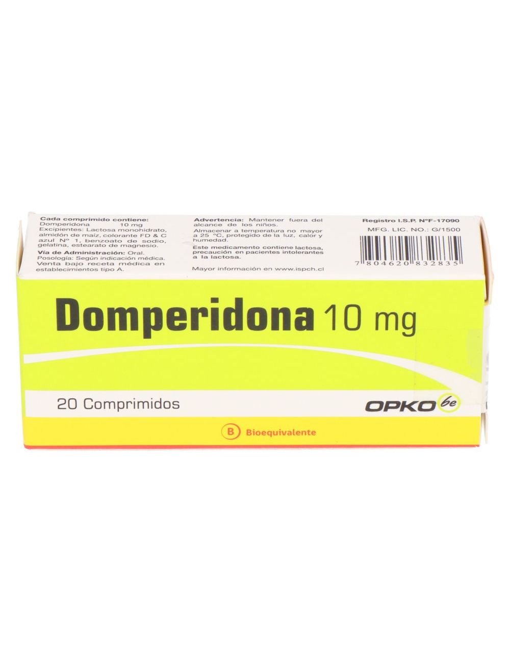 DOMPERIDONA 10 MG 20 COMPRIMIDOS BIOEQUIVALENTE OPKO