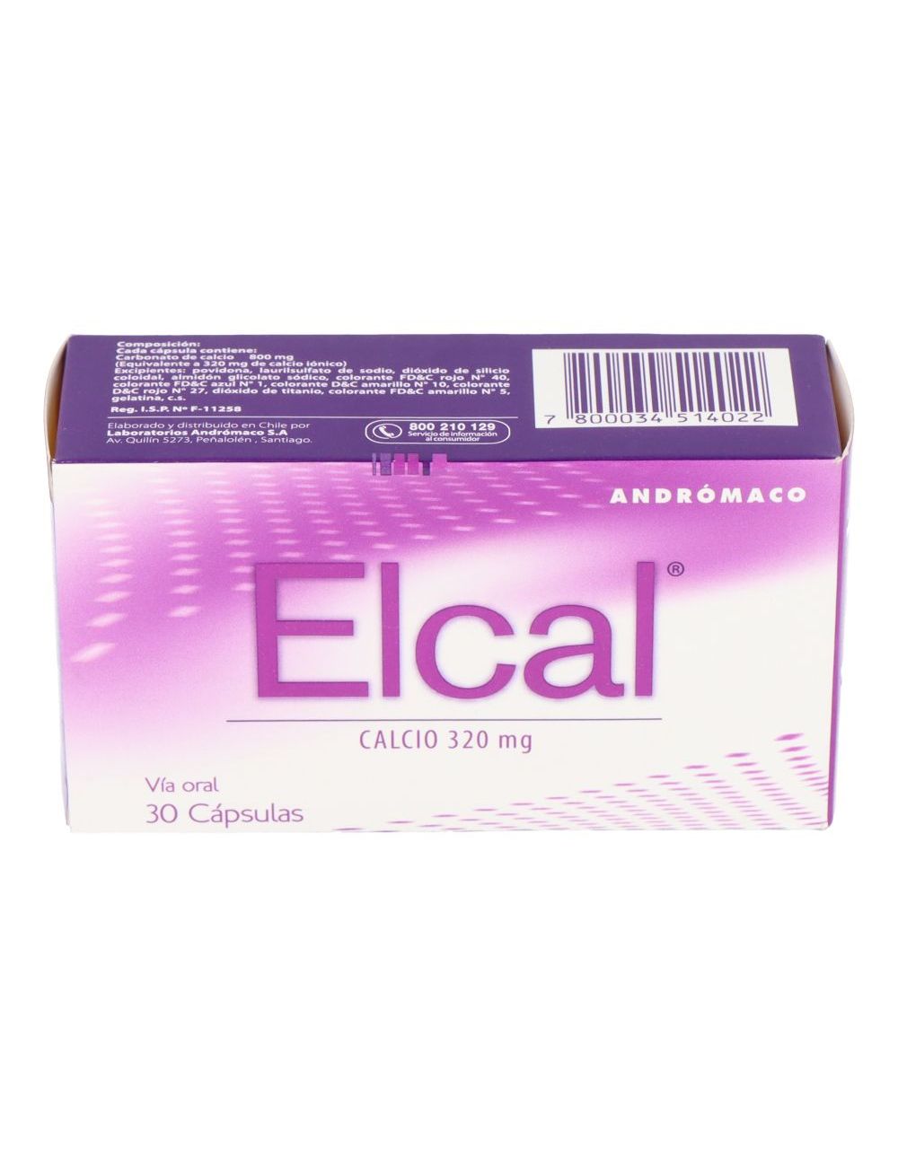 ELCAL CALCIO 320MG 30 CAPSULAS LAB.ANDROMACO