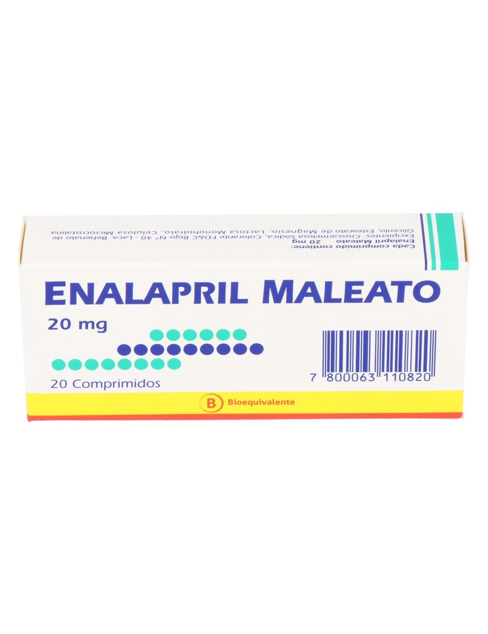 ENALAPRIL 20 MG 20 COMPRIMIDOS BIOEQUIVALENTE MINTLAB