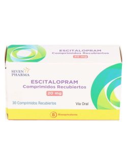 ESCITALOPRAM 20 MG 30 COMPRIMIDOS RECUBIERTOS BIOEQUIVALENTE SEVEN PHARMA