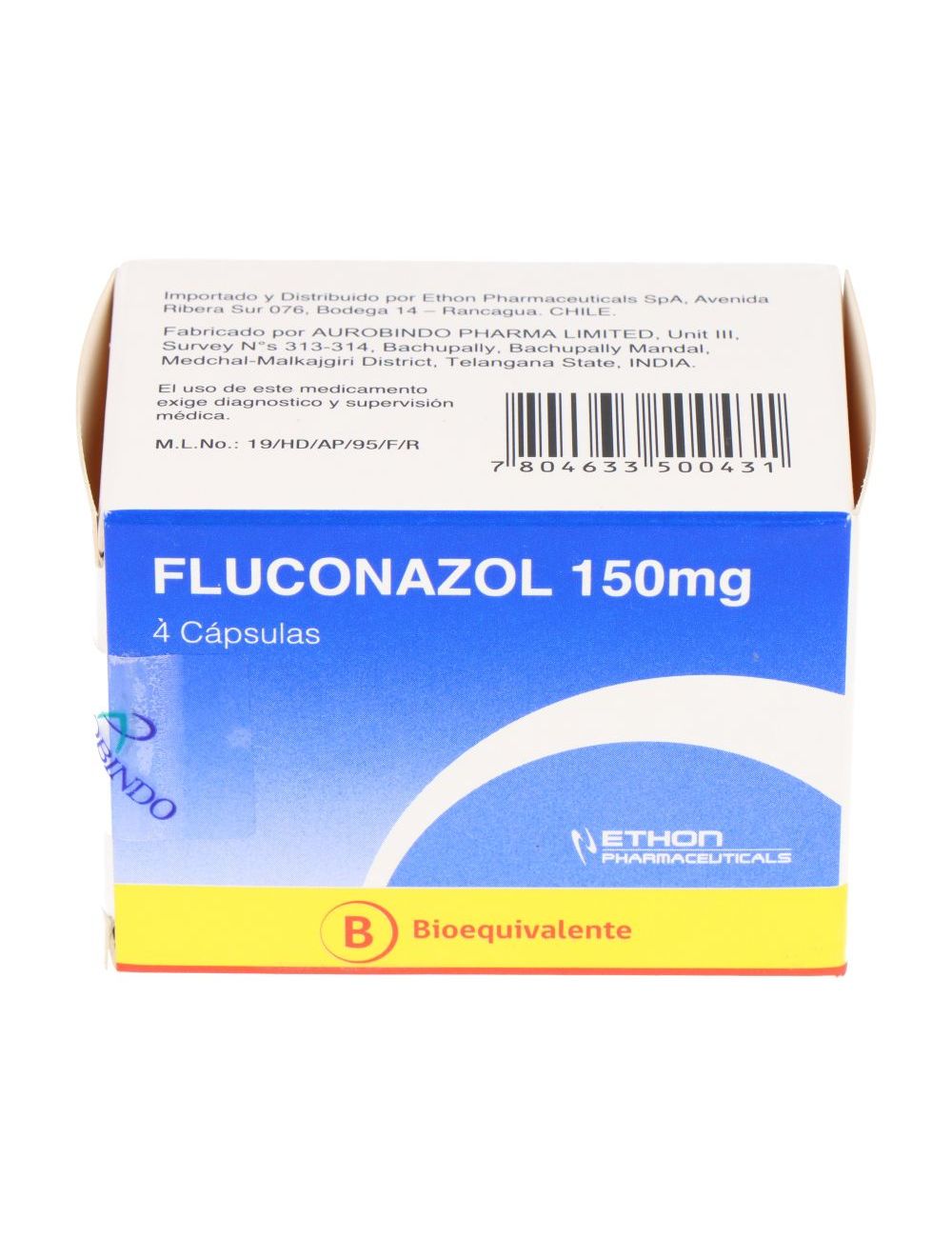 Fluconazol 150 Mg 4 Capsulas Bioequivalente Ethon 