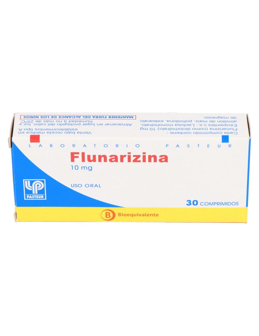 FLUNARIZINA 10 MG 30 COMPRIMIDOS BIOEQUIVALENTE PASTEUR