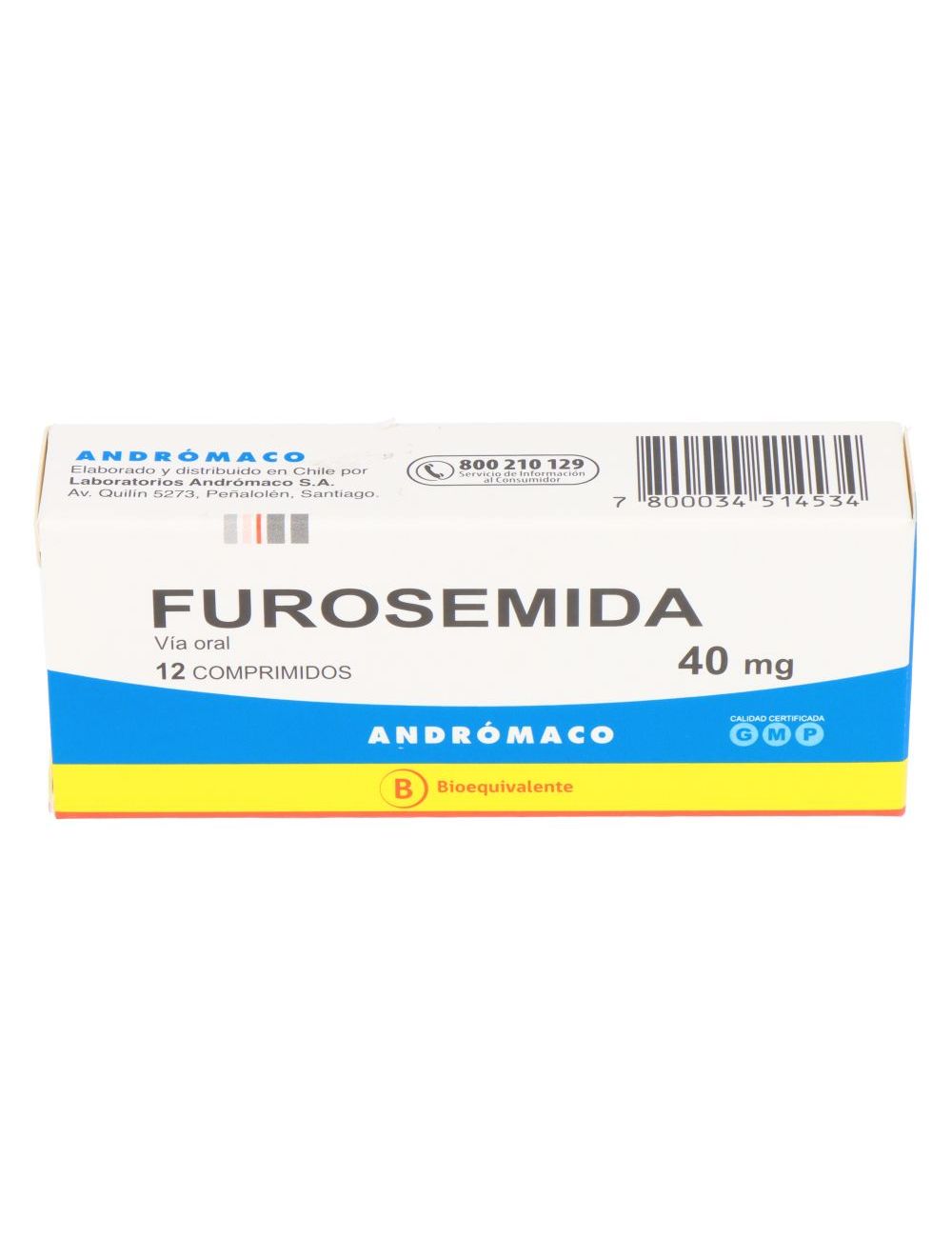 FUROSEMIDA 40MG 12 COMPRIMIDOS BIOEQUIVALENTE  ANDROMACO