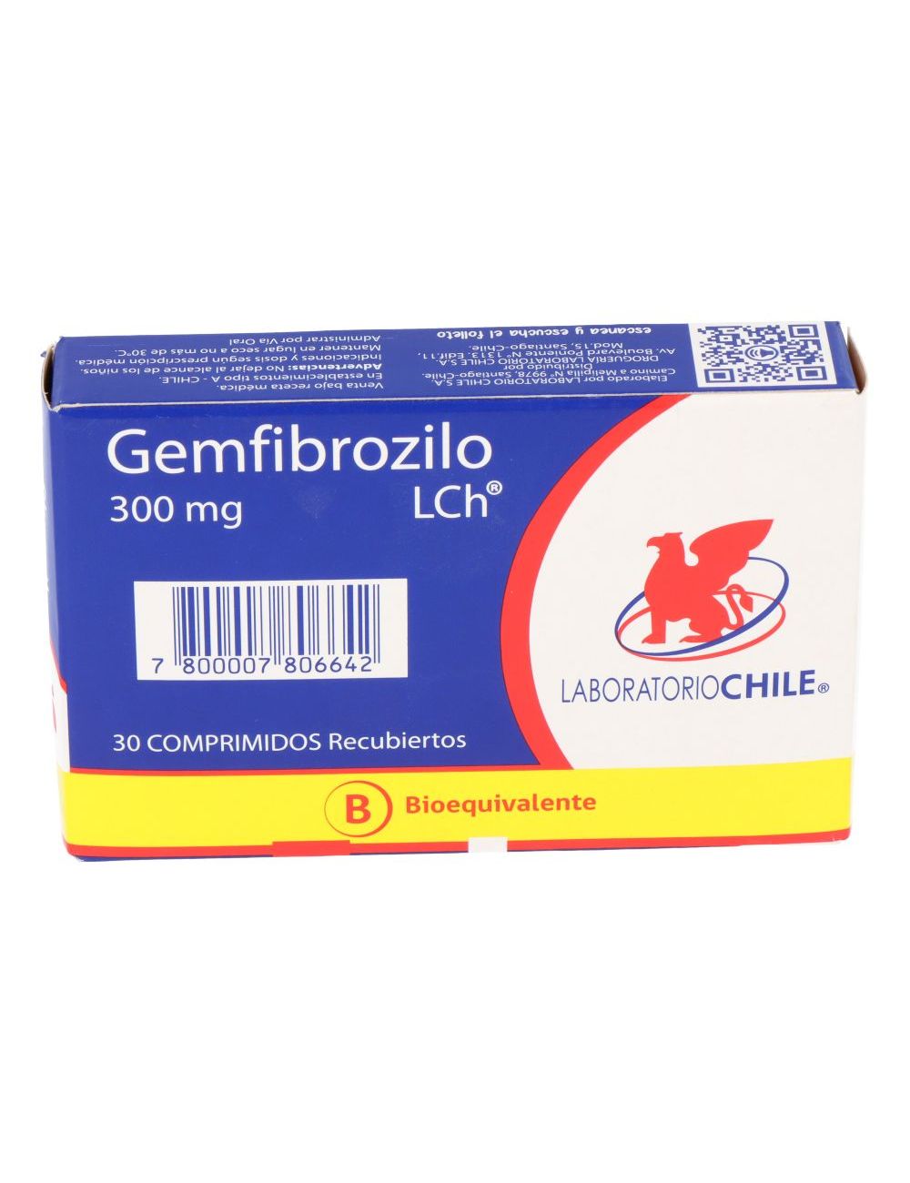 Precio Gemfibrozilo 300 Mg 30 Comprimidos | Farmalisto CL