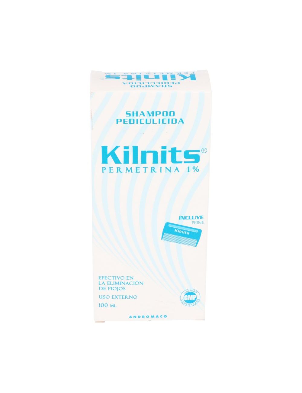 KILNITS SHAMPOO  PEDICULICIDA PERMETRINA 1% INCLUYE PEINE 100 ML LAB. ANDROMACO