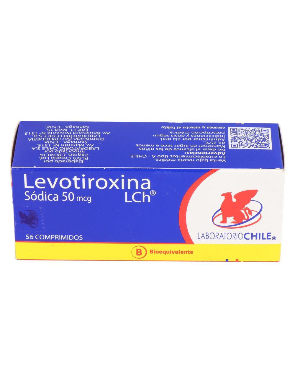 Precio Levotiroxina 50 Mcg 56 Comprimidos | Farmalisto CL