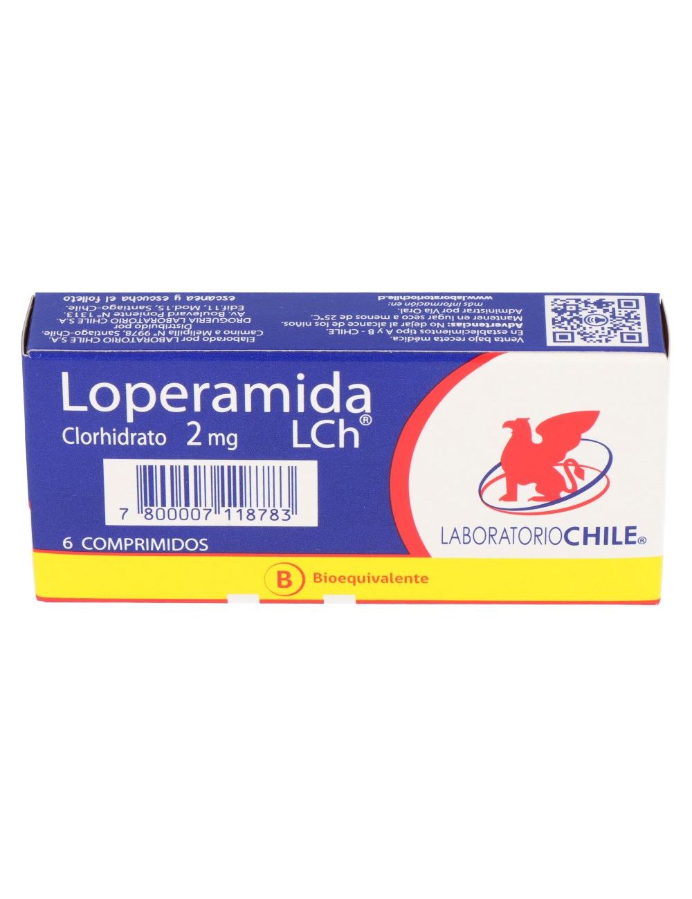 Precio Loperamida 2 mg 6 Comprimidos | Farmalisto CL