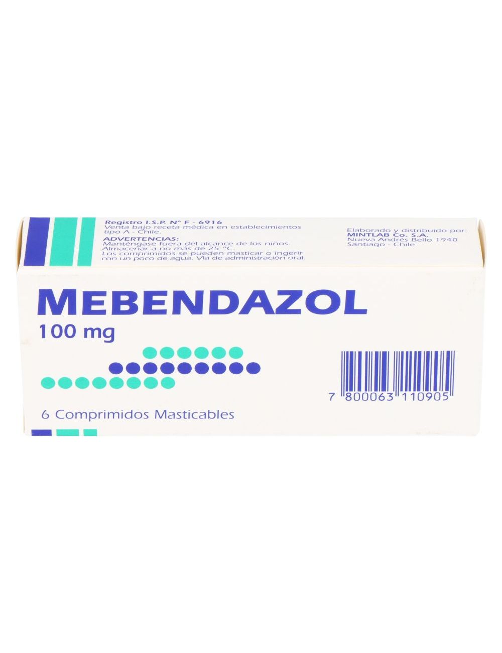 mebendazol comprimidos precio