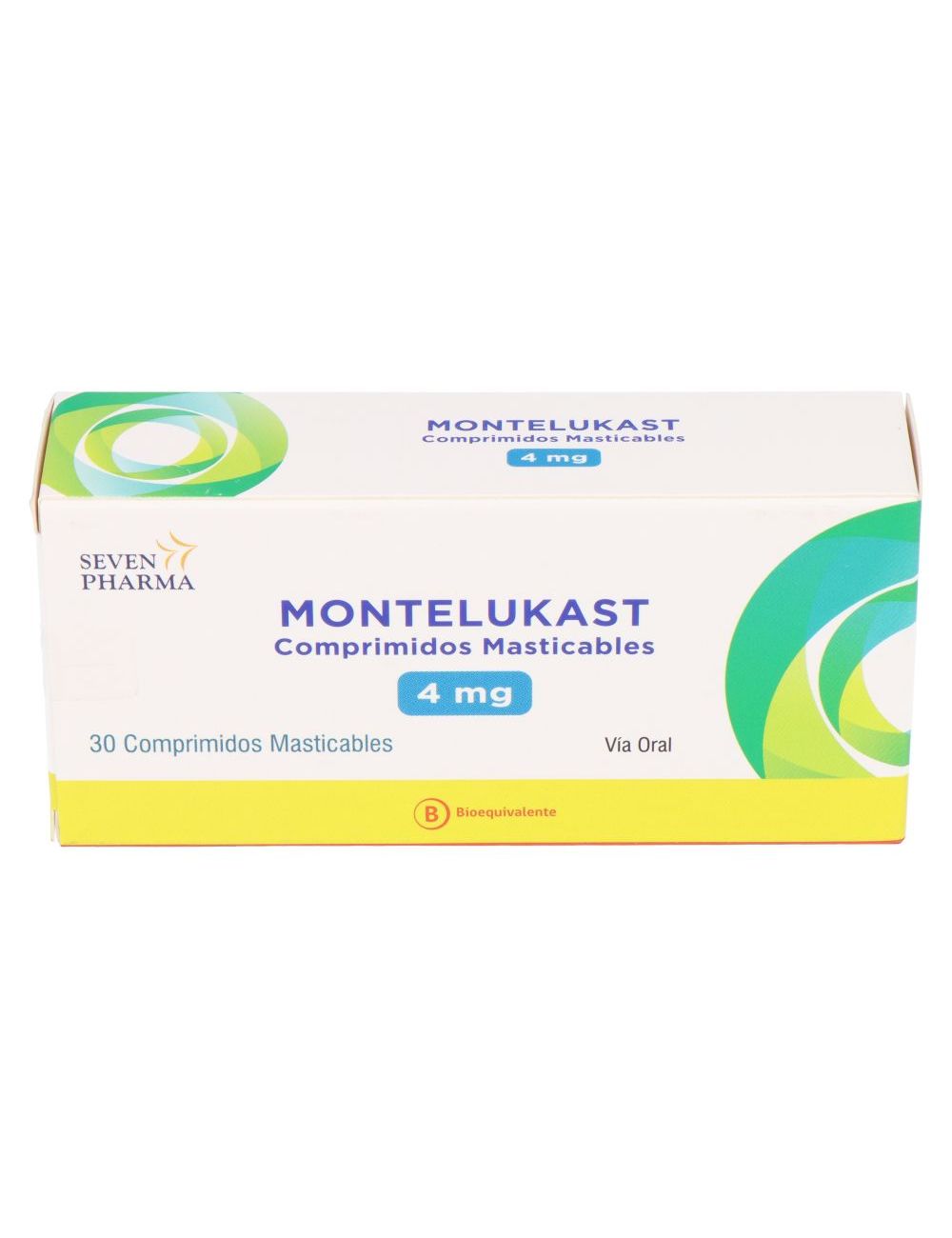 MONTELUKAST 4 MG 30 COMPRIMIDOS MASTICABLES BIOEQUIVALENTE SEVEN PHARMA