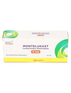 MONTELUKAST 5 MG 30 COMPRIMIDOS MASTICABLES BIOEQUIVALENTE SEVEN PHARMA