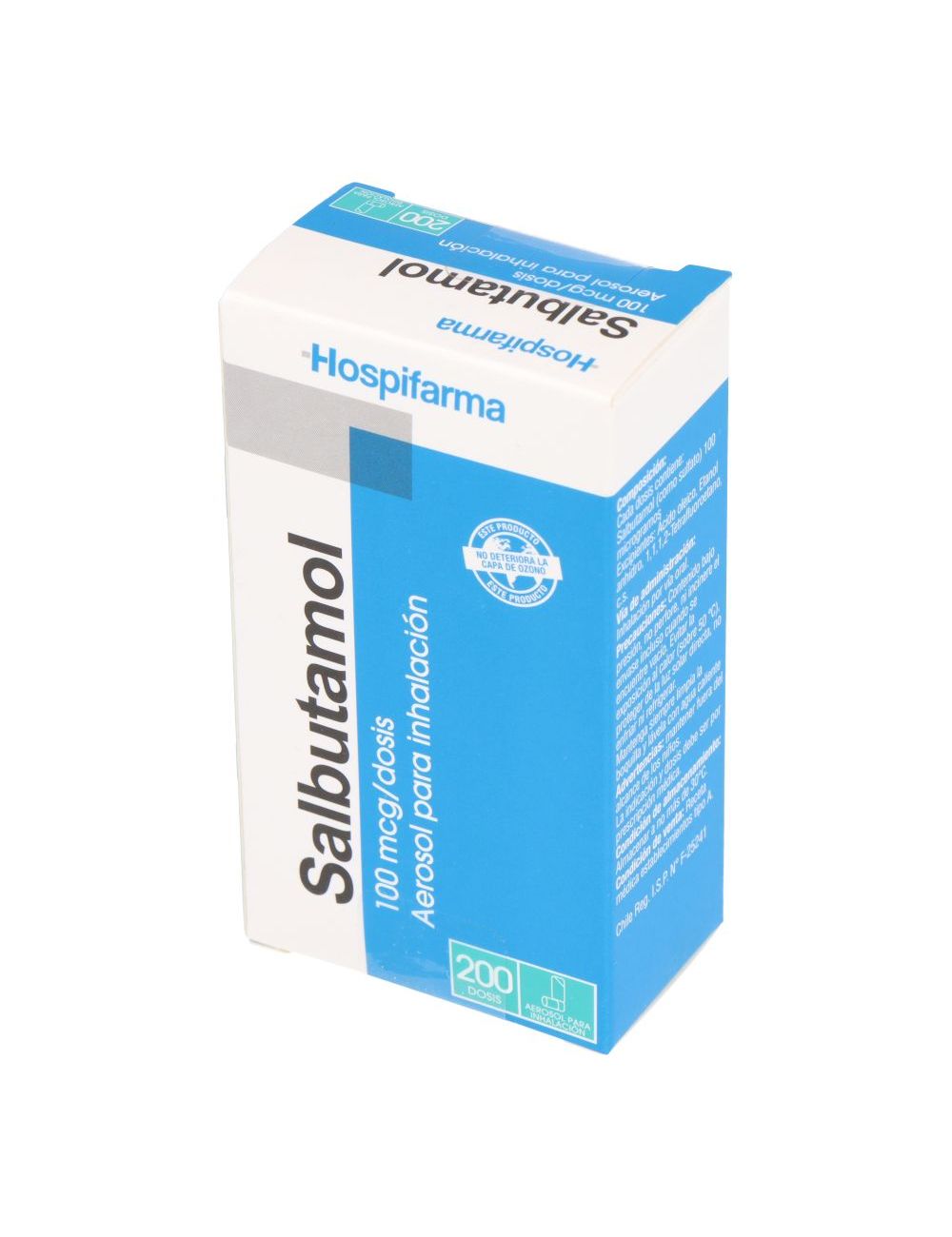 SALBUTAMOL 200 DOSIS AEROSOL PARA INHALACION BUCAL HOSPIFARMA