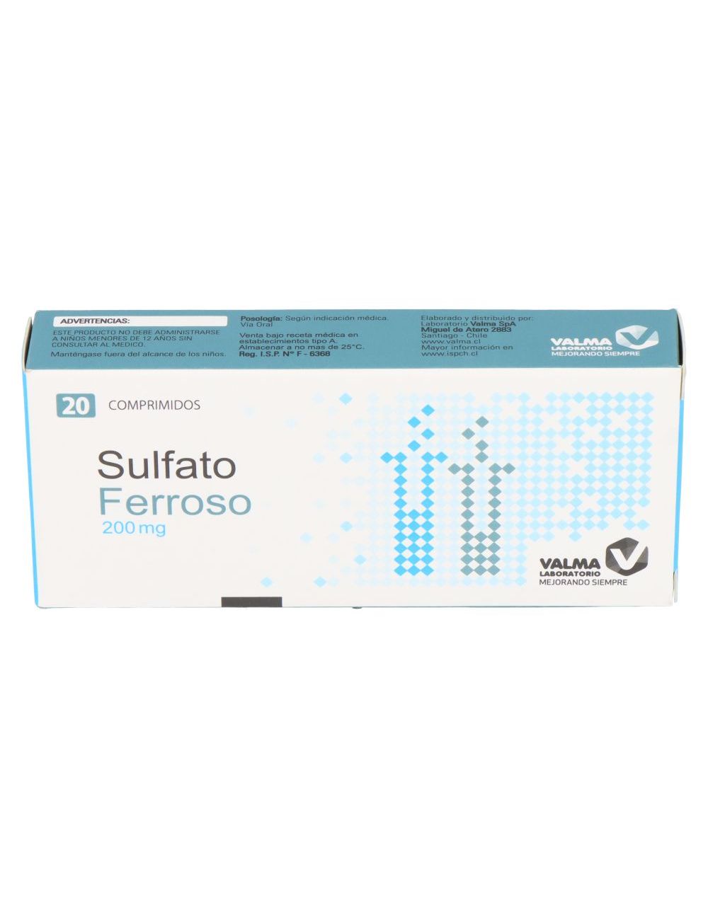 Sulfato Ferroso 200 mg - Laboratorio Chile