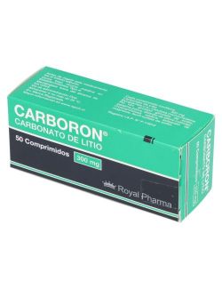 CARBORON CARBONATO DE LITIO 300 MG 50 COMPRIMIDOS LAB. ROYAL PHARMA