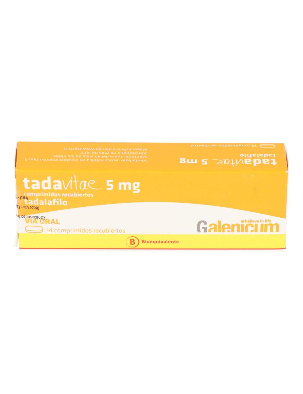 TADALAFILO TADAVITAE 5 MG 14 COMPRIMIDOS RECUBIERTOS BIOEQUIVALENTE GALENICUM