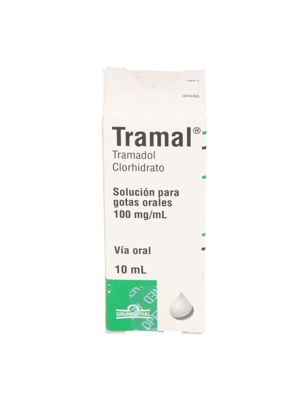 TRAMAL TRAMADOL CLORHIDRATO  100 MG/ML GOTAS 10 ML LAB. GRUNENTHAL