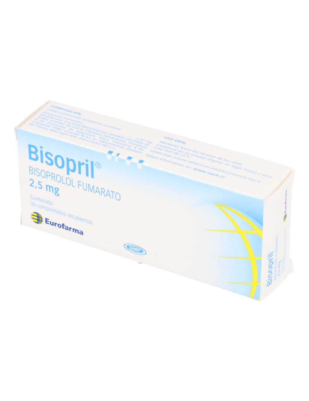 BISOPRIL BISOPROLOL 2.5 MG 30 COMPRIMIDOS RECUBIERTOS LAB.EUROFARMA