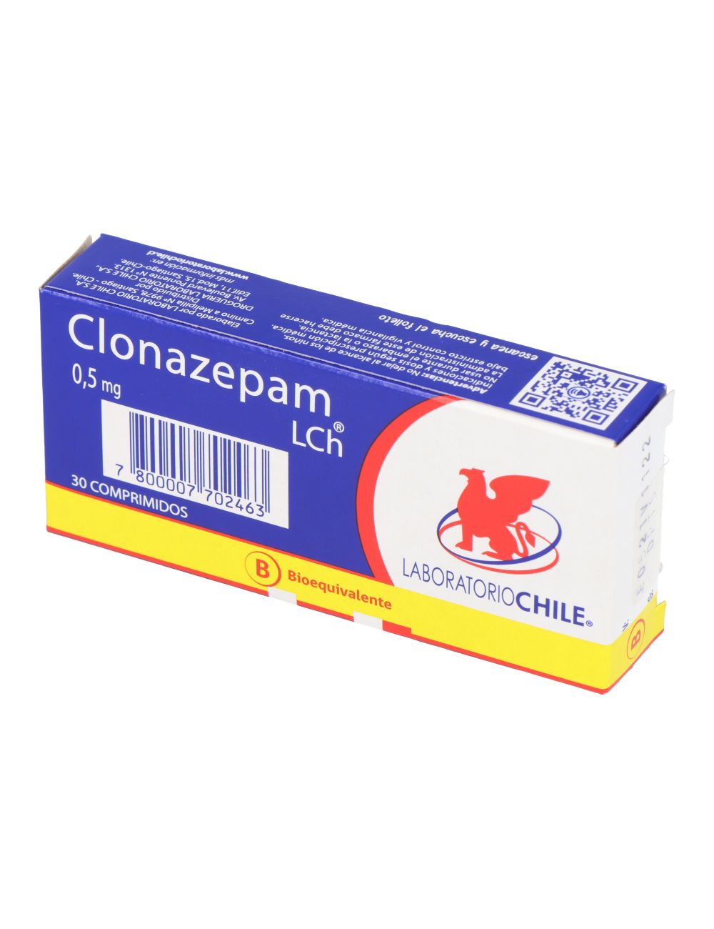 Precio Clonazepam 0.5 mg 30 Comprimidos | Farmalisto CL