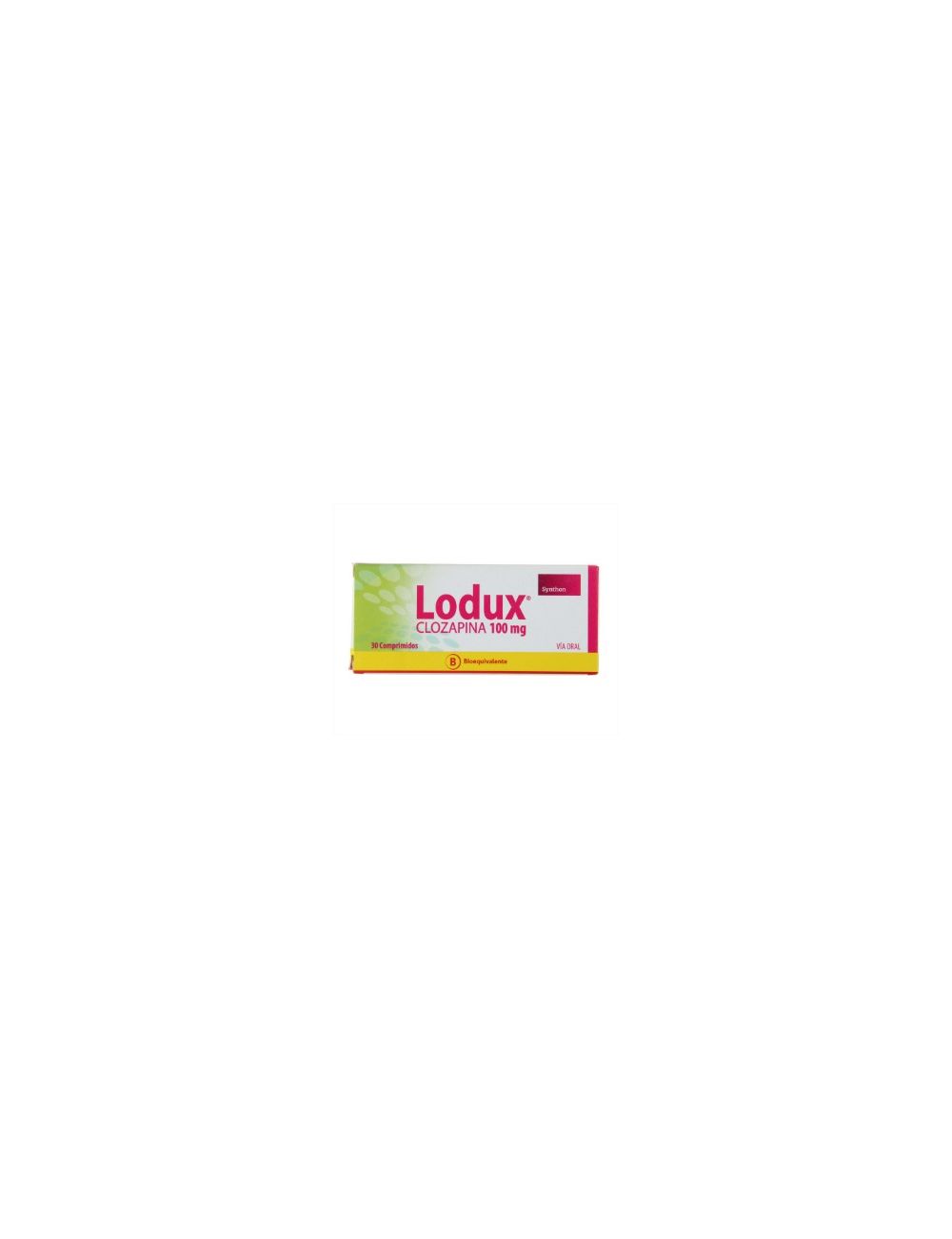 CLOZAPINA 100 MG LODUX 30 COMPRIMIDOS BIOEQUIVALENTE SYNTHON