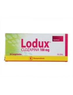 CLOZAPINA 100 MG LODUX 30 COMPRIMIDOS BIOEQUIVALENTE SYNTHON