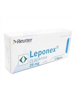 CLOZAPINA 25 MG LEPONEX 20 COMPRIMIDOS REUTTER