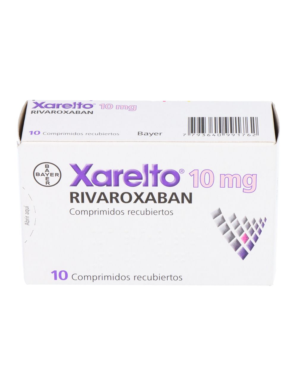 RIVAROXABAN XARELTO 10 MG 10 COMPRIMIDOS RECUBIERTOS BAYER CENABAST