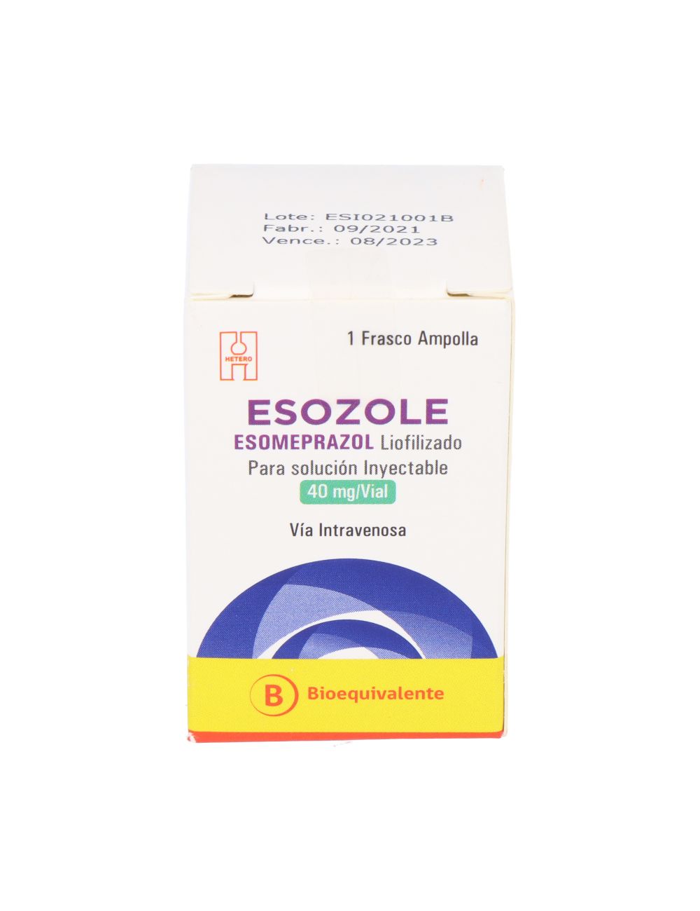 ESOZOLE ESOMEPRAZOL  40MG/VIAL AMPOLLA VIA INTRAVENOSA BIOEQUIVALENYTE  LOB.HETERO CENABAST