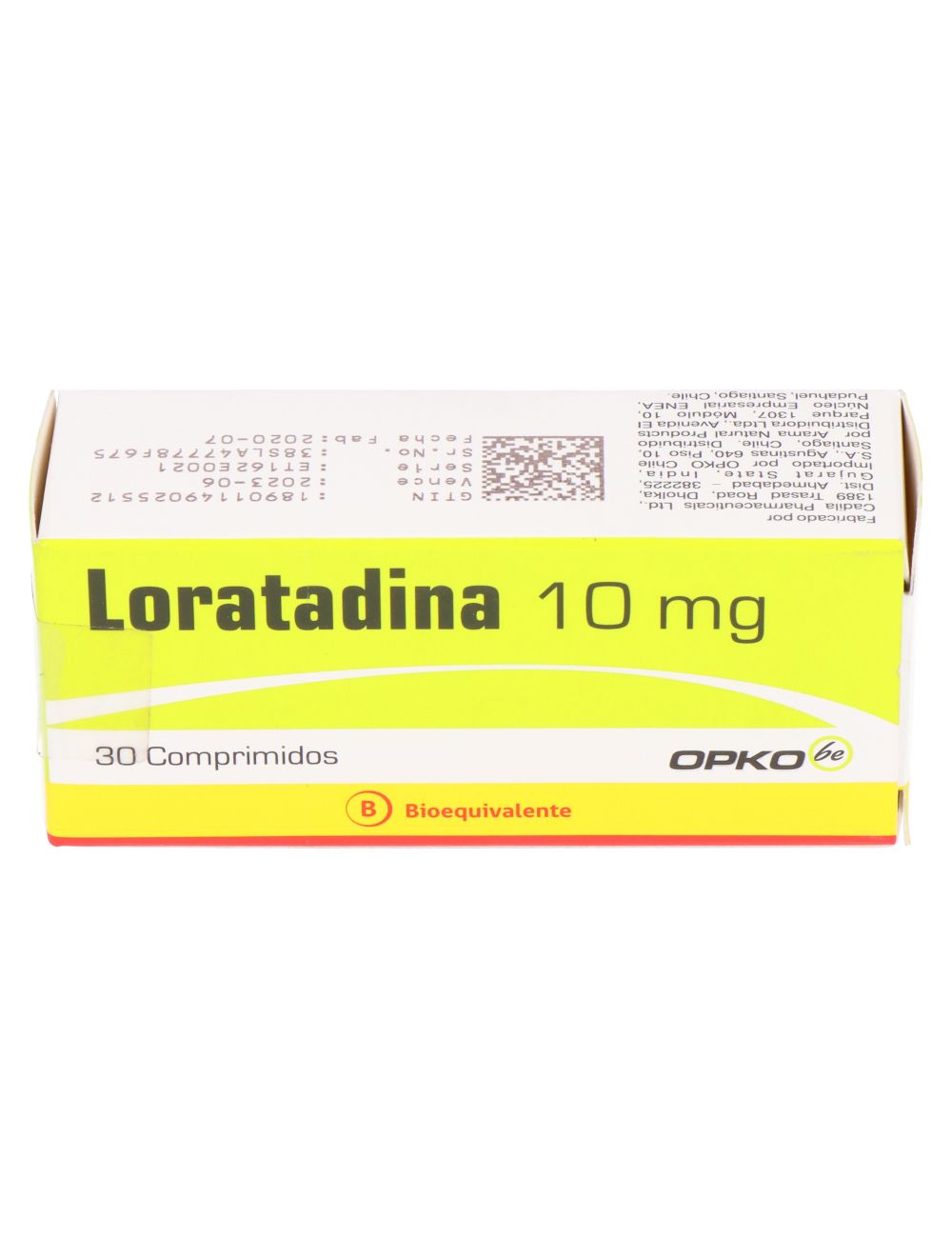 LORATADINA 10 MG 30 COMPRIMIDOS BIOEQUIVALENTE LAB.OPKO CENABAST