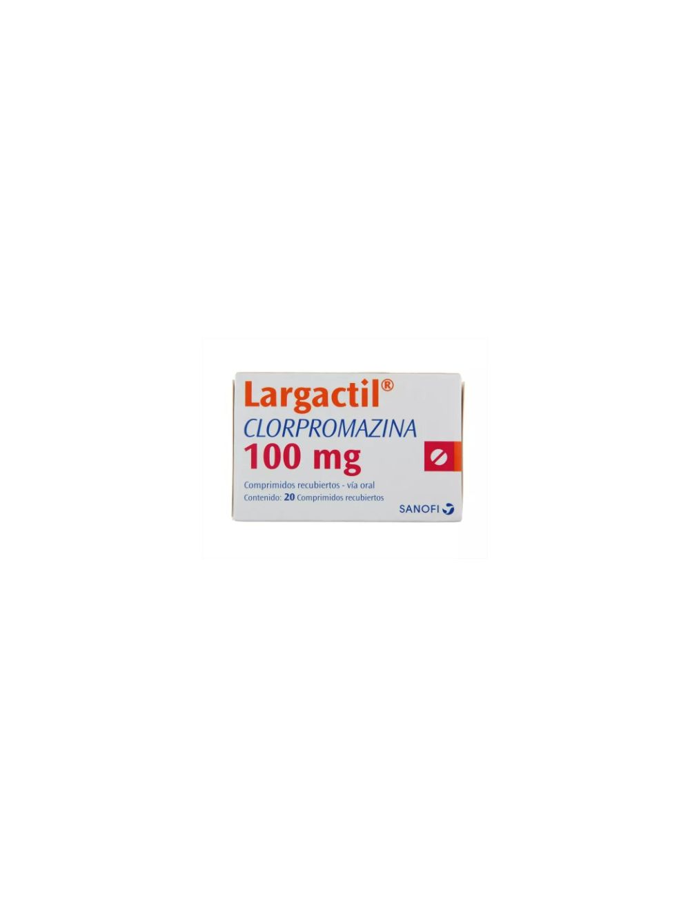 LARGACTIL CLORPROMAZINA  100 MG 20 COMPRIMIDOS RECUBIERTOS LAB.SANOFI