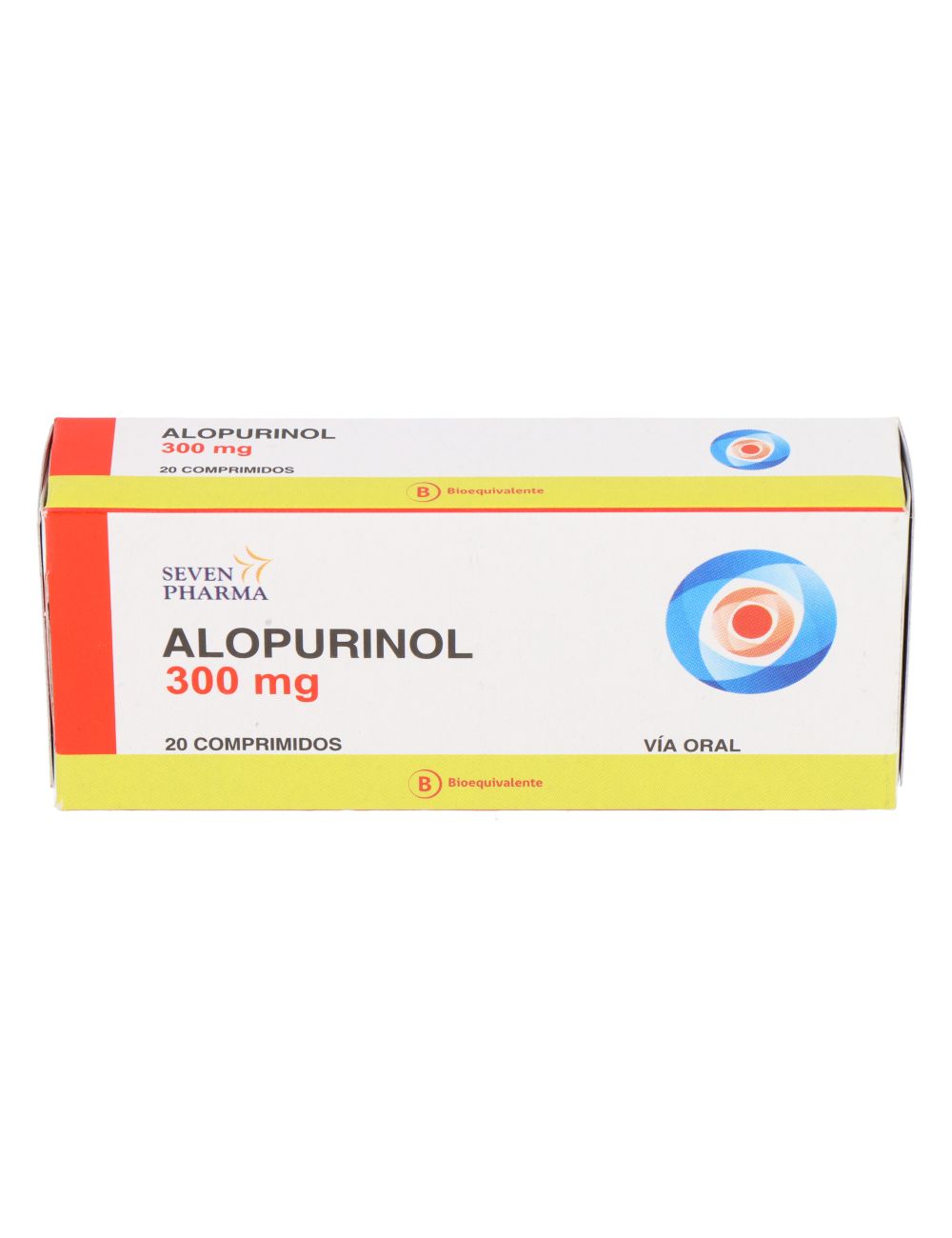 ALOPURINOL 300 MG 20 COMPRIMIDOS BIOEQUIVALENTE LAB. SEVEN PHARMA