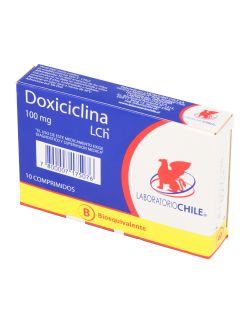 DOXICICLINA 100MG 10 COMPRIMIDOS BIOEQUIVALENTE LABORATORIO CHILE