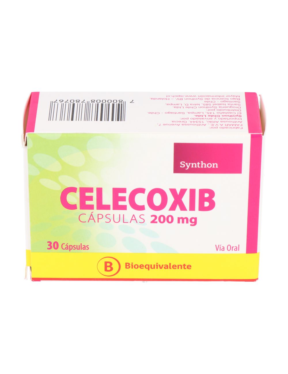 CELECOXIB 200 MG X 30CAPSULAS BIOEQUIVALENTE LAB. SYNTON