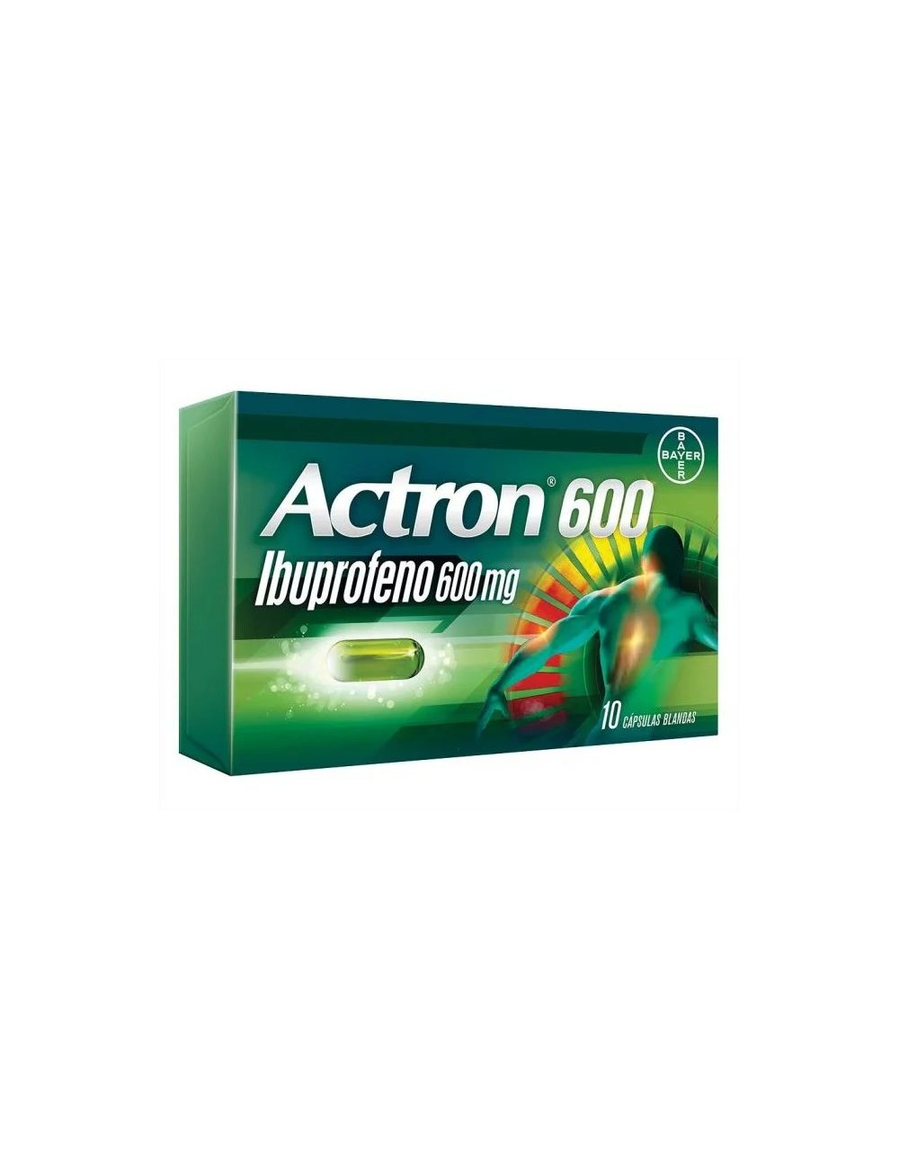 IBUPROFENO ACTRON 600MG 10 CAPSULAS BLANDAS BAYER