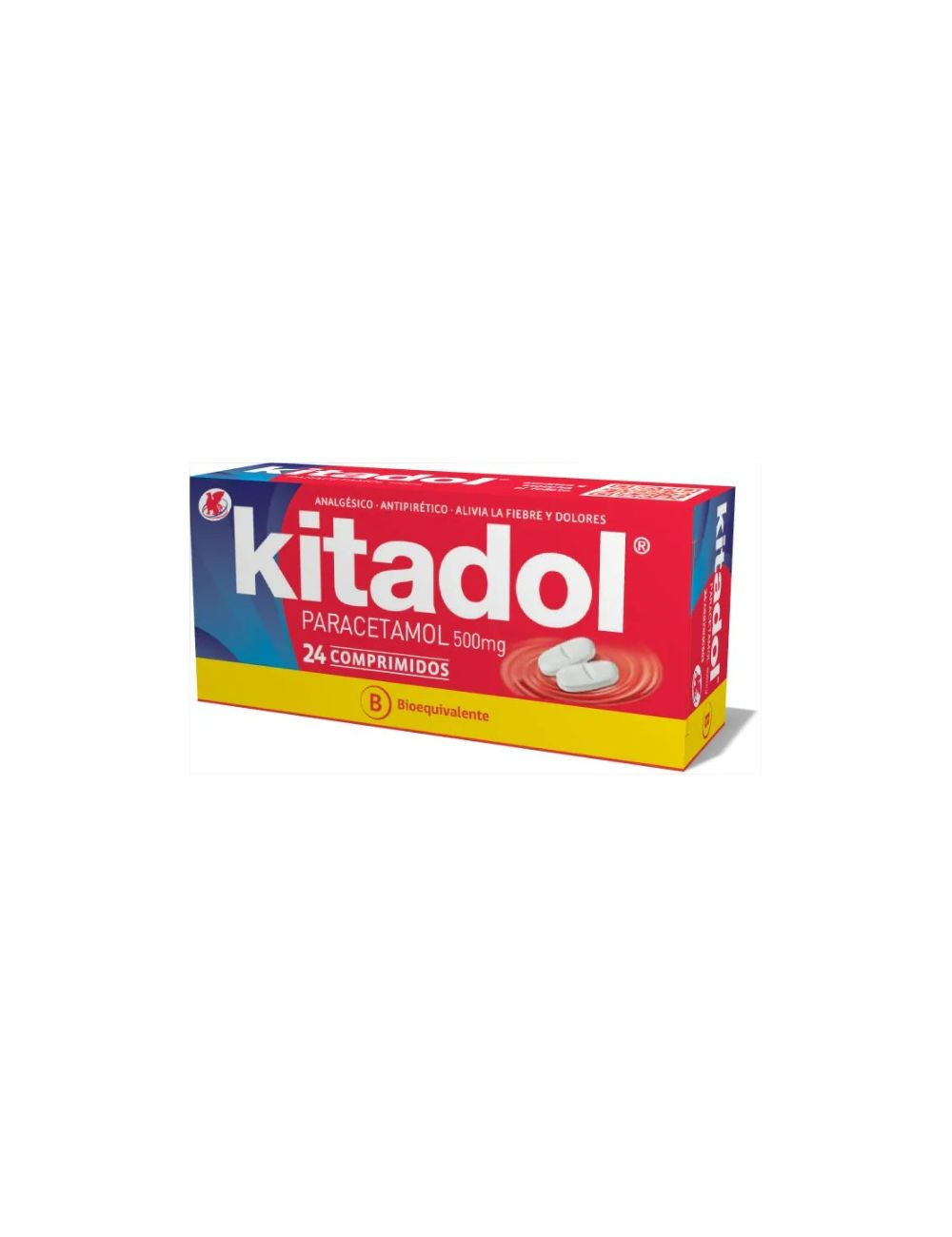 KITADOL PARACETAMOL 500 MG 24 COMPRIMIDOS BIOEQUIVALENTE LAB.CHILE