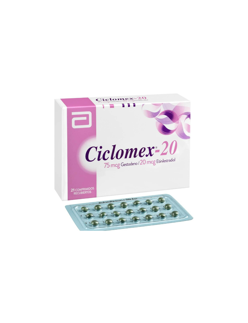 CICLOMEX-20 GESTODENO 75 MCG / ETINILESTRADIOL 20 MCG 21 COMPRIMIDOS RECUBIERTOS ABBOTT