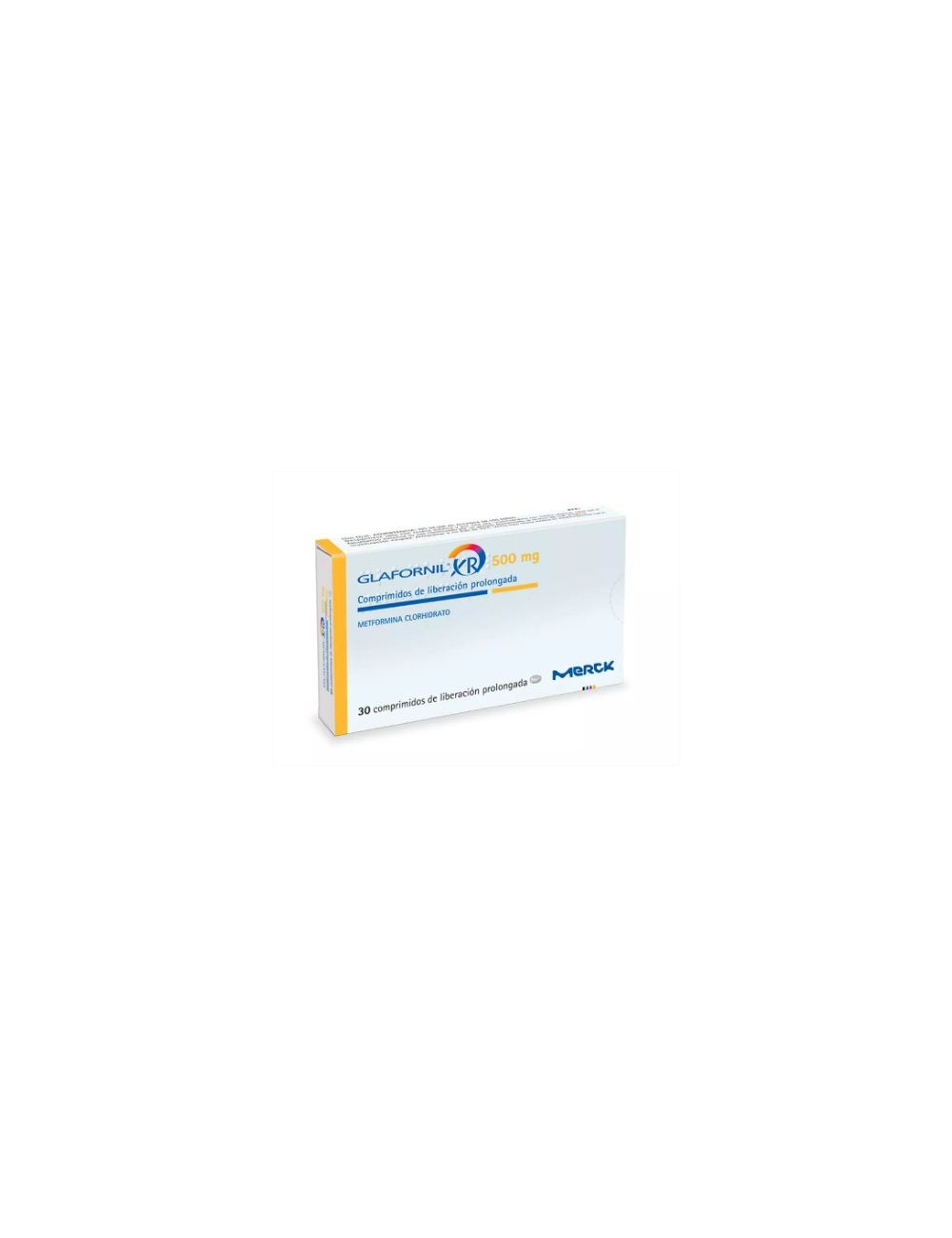 GLAFORNIL XR 500 MG METFORMINA 30 COMPRIMIDOS DE LIBERACION PROLONGADA LAB. MERCK