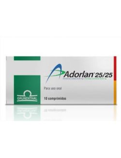 ADORLAN 25/25 DICLOFENACO SODICO 25MG + TRAMADOL CLORHIDRATO 25MG 10 COMPRIMIDOS LABORATORIO GRUNENTHAL