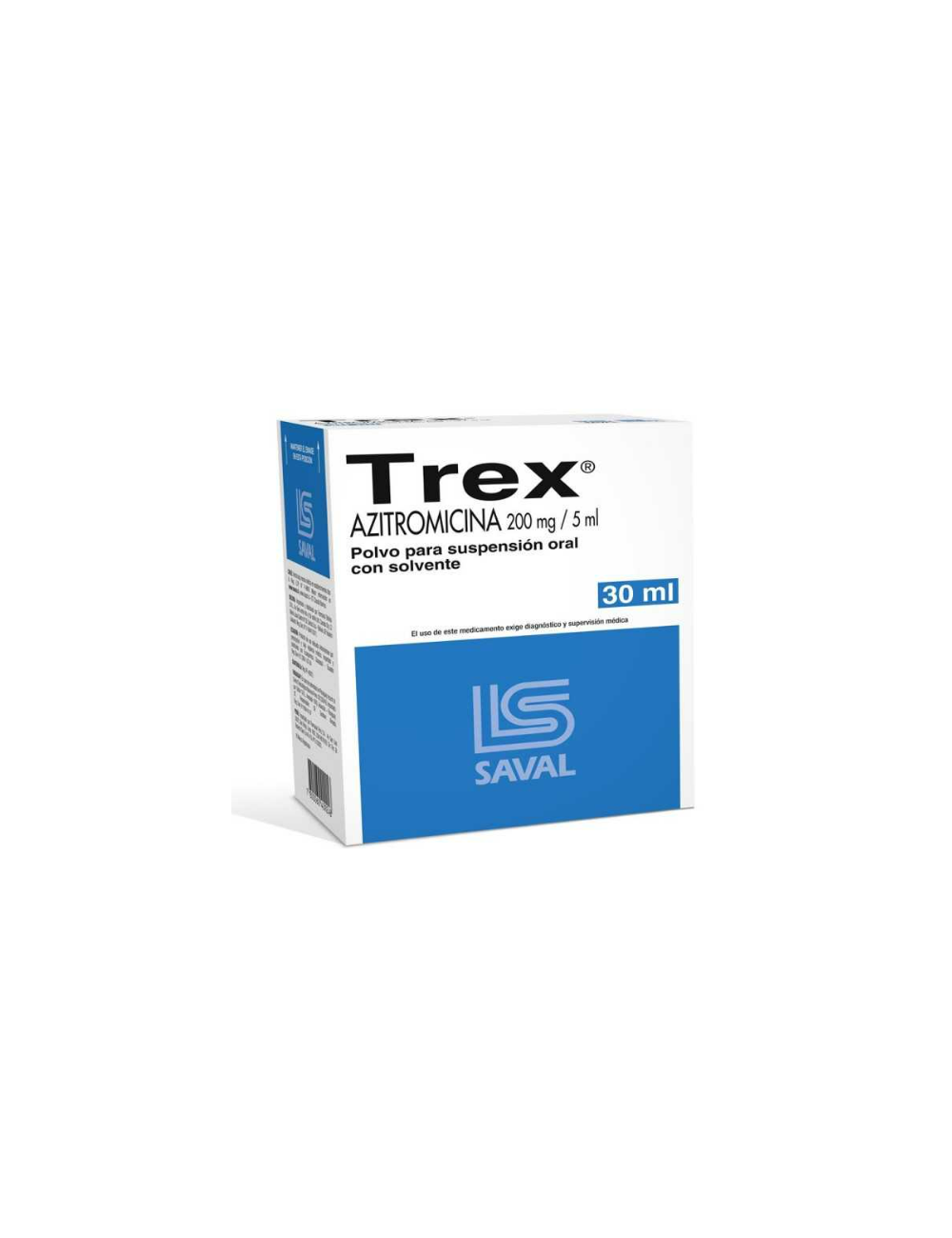 TREX AZITROMICINA 200MG.5ML/30ML LAB. SAVAL