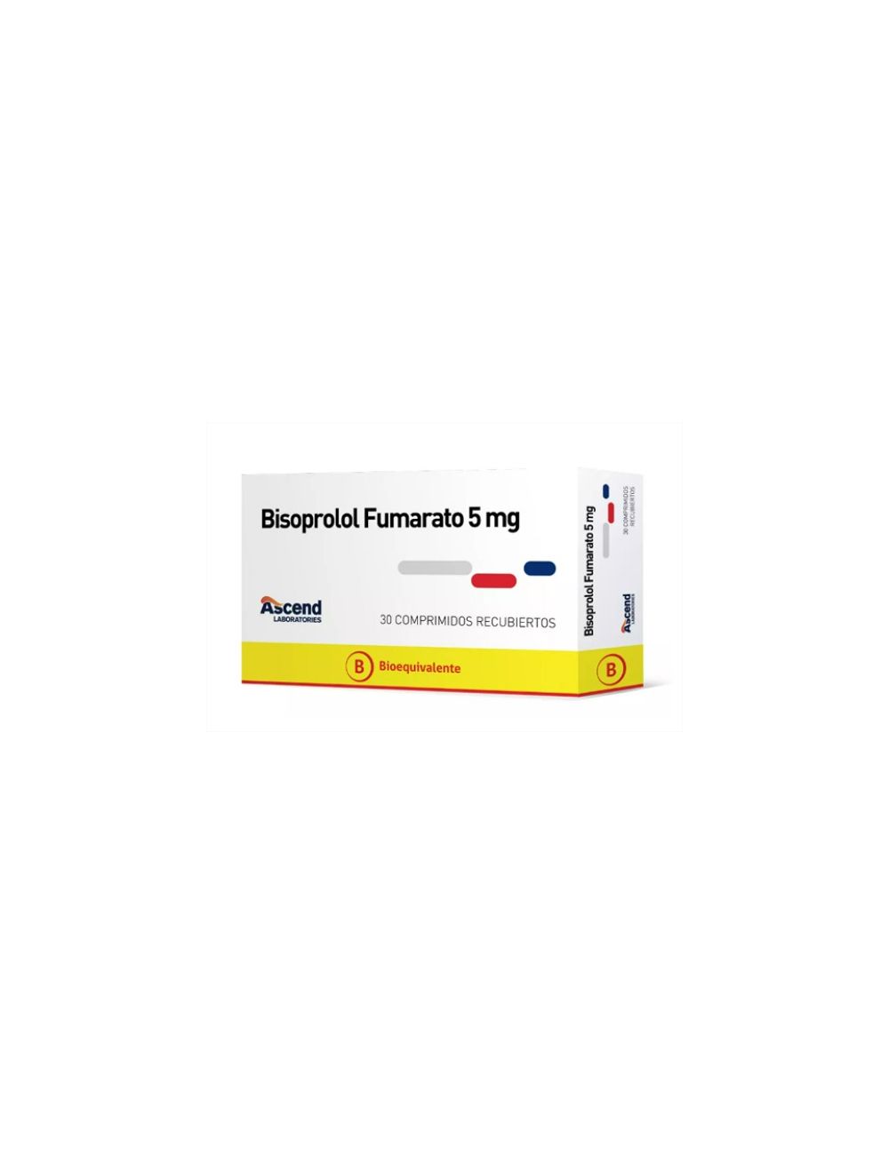 BISOPROLOL FUMAROATO 5MG 30 COMPRIMIDOS BIOEQUIVALENTE LABORATORIO ASCEND