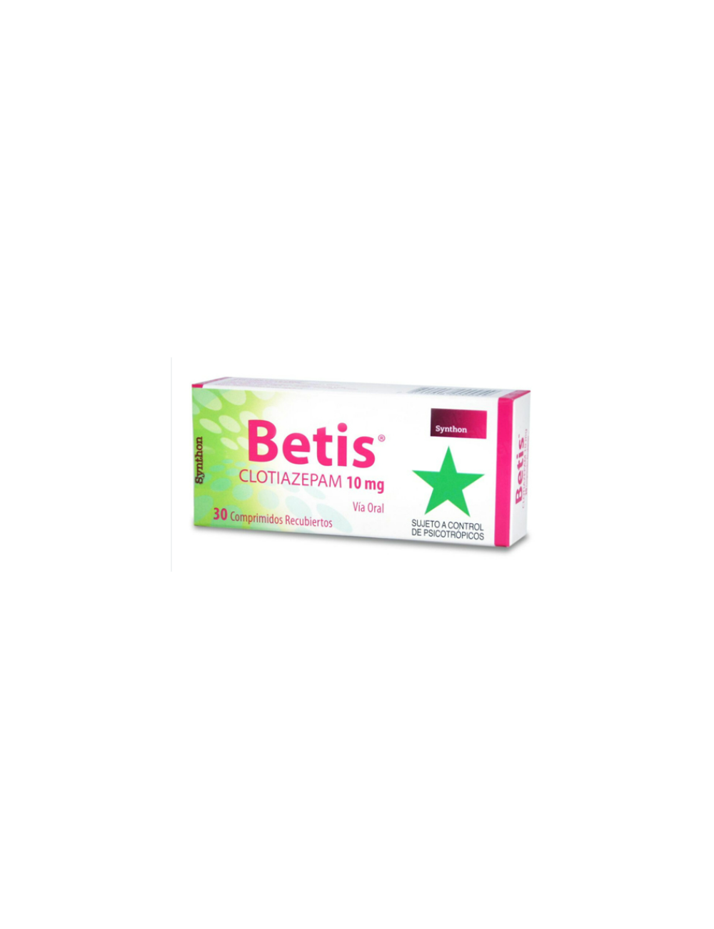 CLOTIAZEPAM 10MG BETIS  X 30 CM LAB. SYNTHON