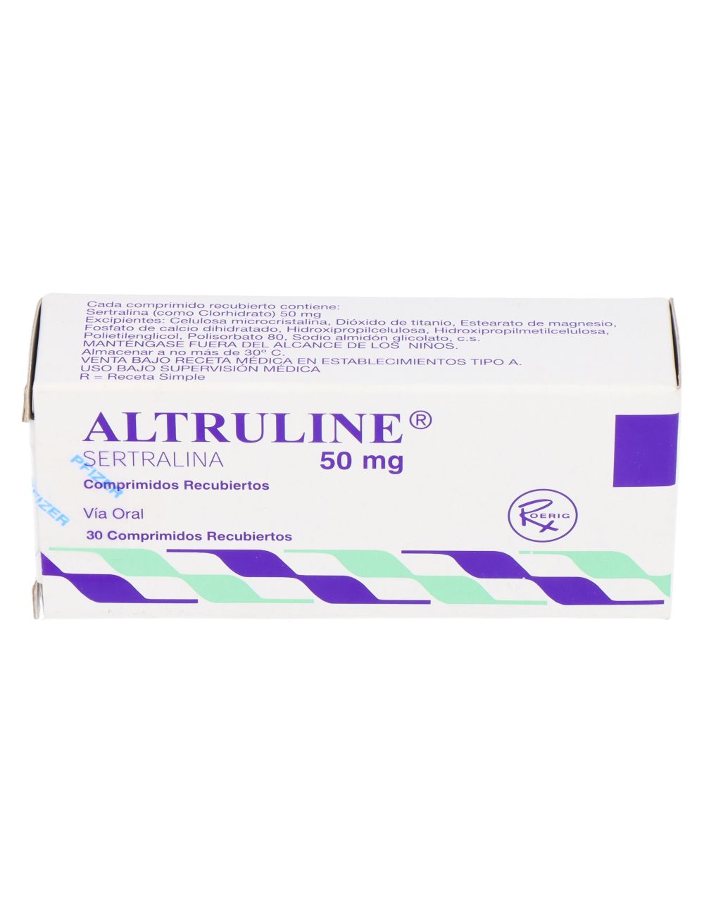 ALTRULINE 50MG. SERTRALINA 30 COMPRIMIDOS RECUBIERTOS 