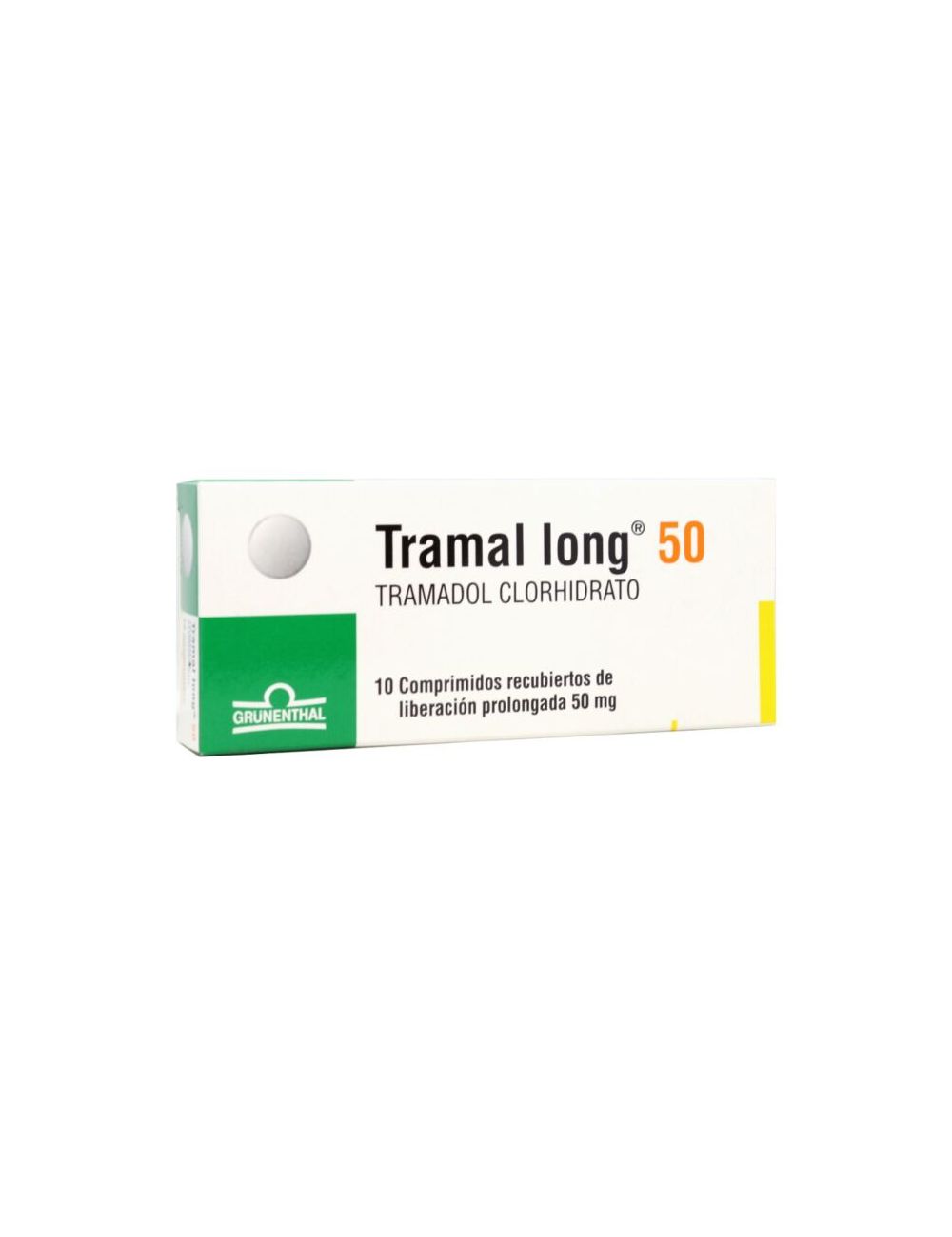 TRAMAL LONG 50MG. TRAMADOL CLORHIDRATO 10 COMPRIMIDOS LAB.GRUNENTHAL