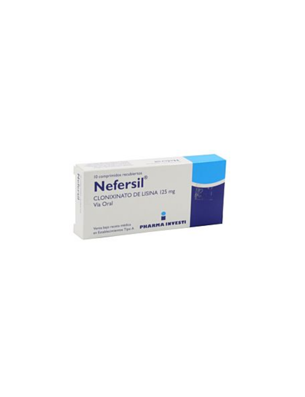 NEFERSIL CLONIXINATO DE LISINA 125 MG 10 COMPRIMIDOS RECUBIERTOS LAB. MEGALABS