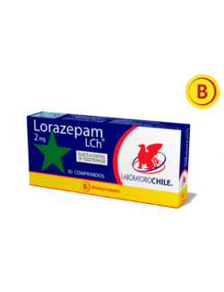 LORAZEPAM 2MG 30 COMPRIMIDOS BIOEQUIVALENTE LABORATORIO CHILE